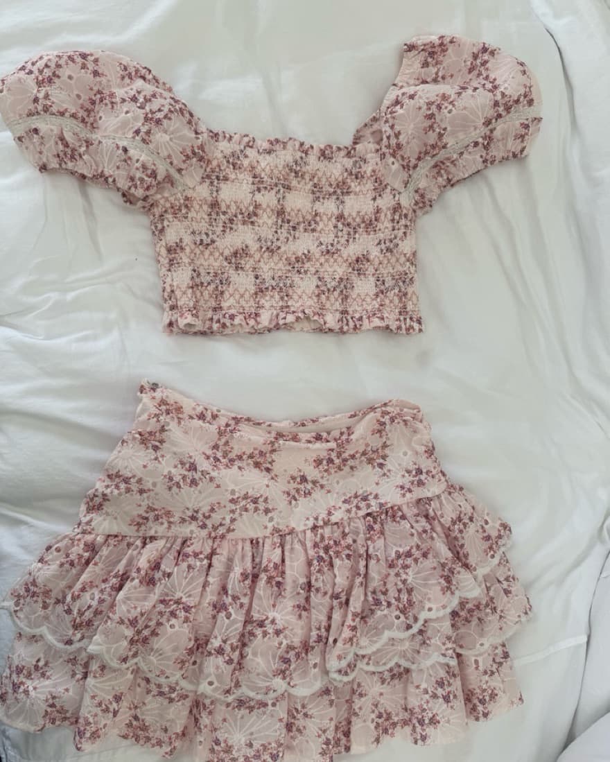 Two Piece Pink Floral Set! - Image 2
