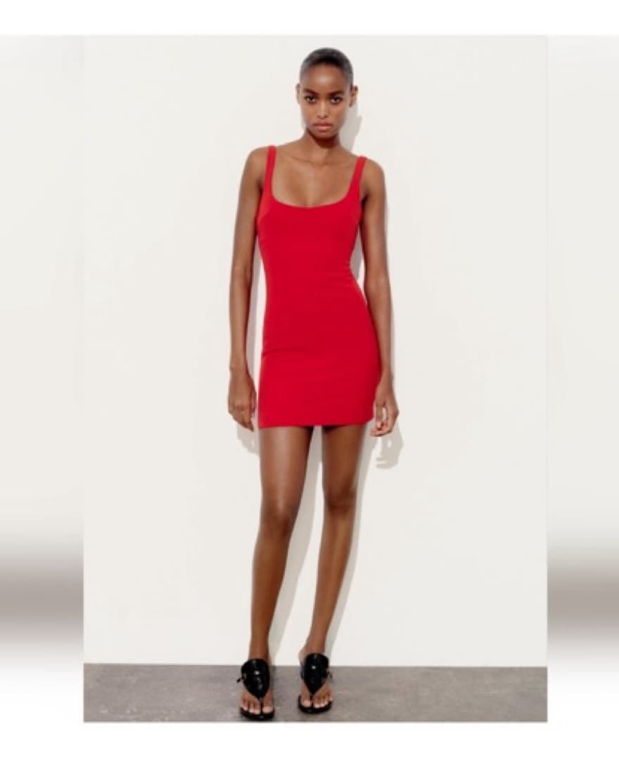 Zara Red Mini Dress - Image 2