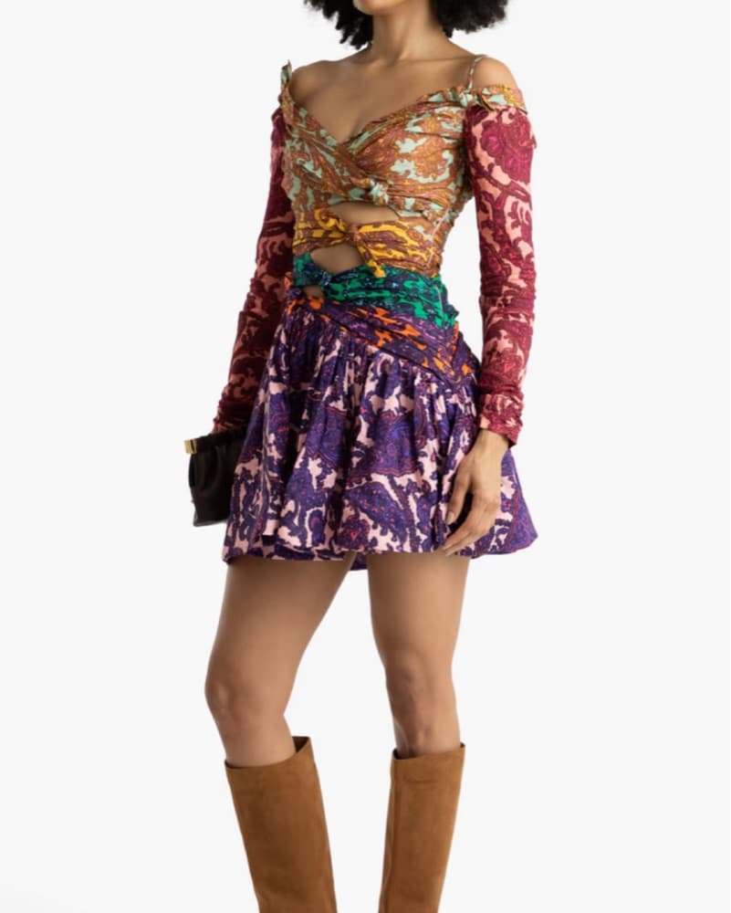 ZIMMERMAN Paisley Mini Dress - Image 1