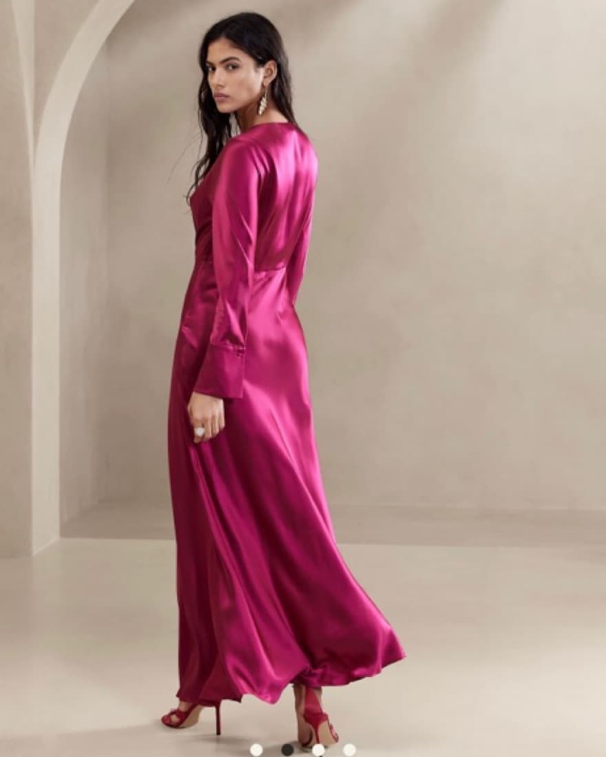 Pink Silk Maxi Dress  - Image 2
