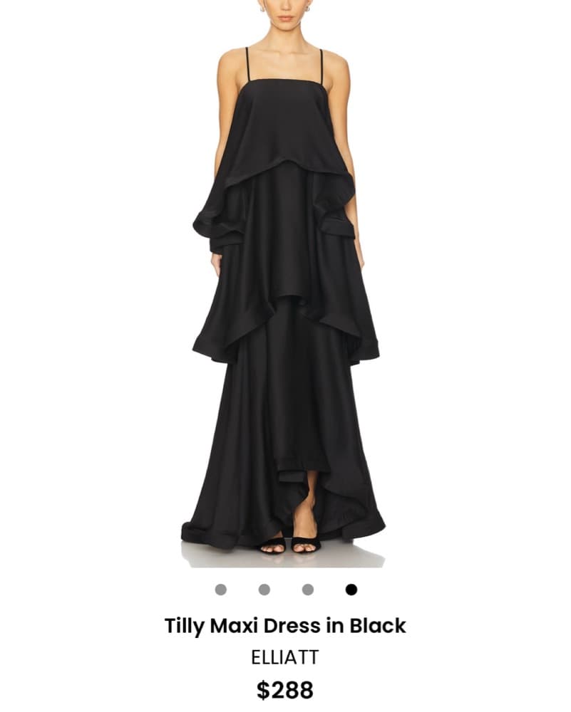 ELLIATT Black Tie Maxi Dress In Black  - Image 2