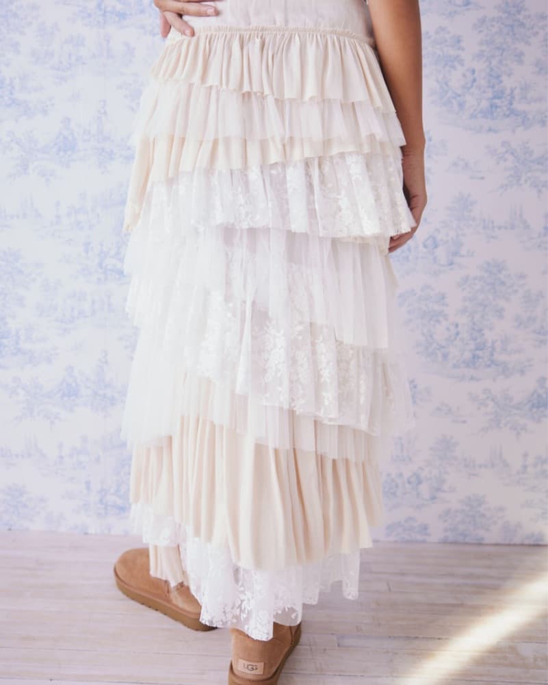 Kimchi Blue Tiered Ruffle Midi Skirt - Image 3