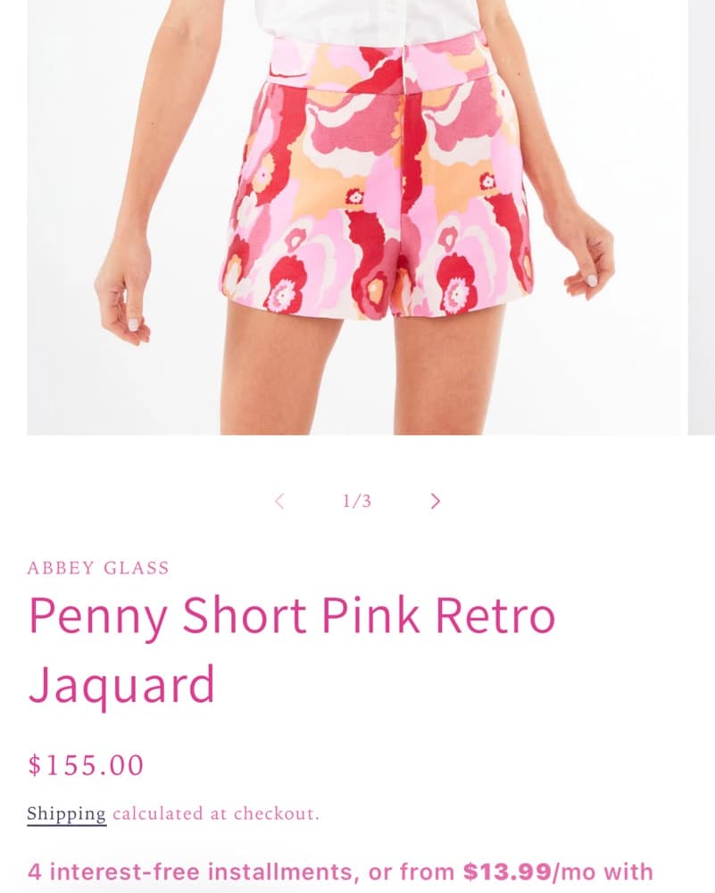 SHORTS Abbey Glass Pink Retro - Image 4