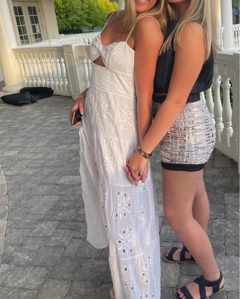 Long white Eyelet Dressy - Image 5