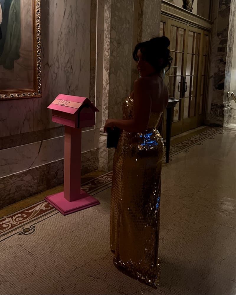 Gold Sequin Maxi Dress - Image 5