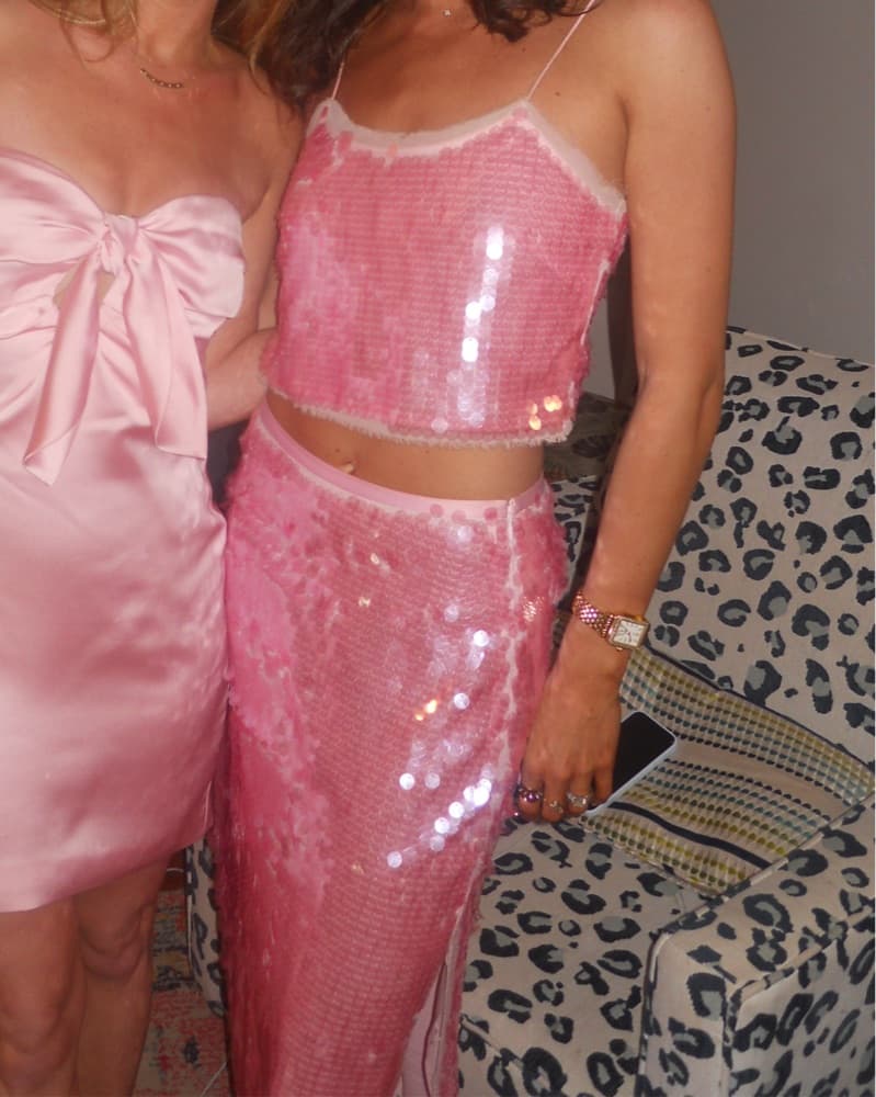 LoveShackFancy Pink Sequin Top  - Image 1