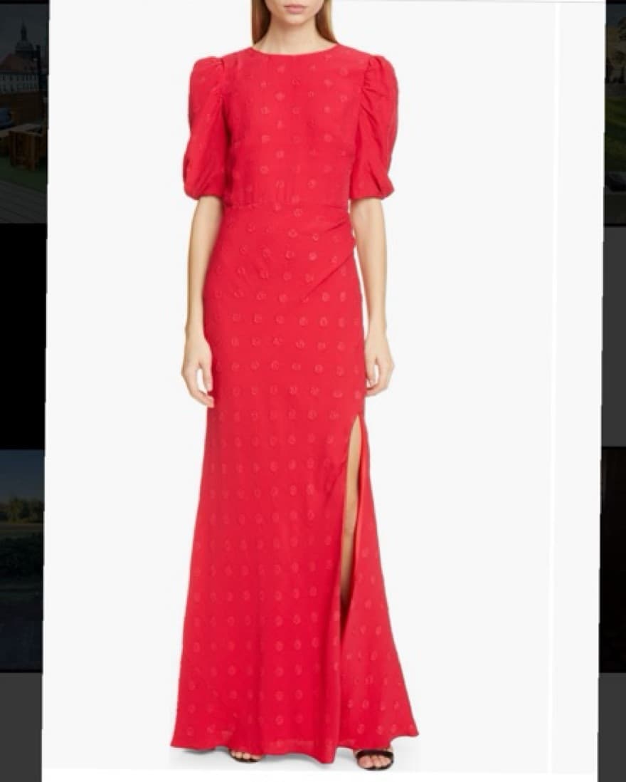 Saloni Annie silk-jacquard Dress - Image 3