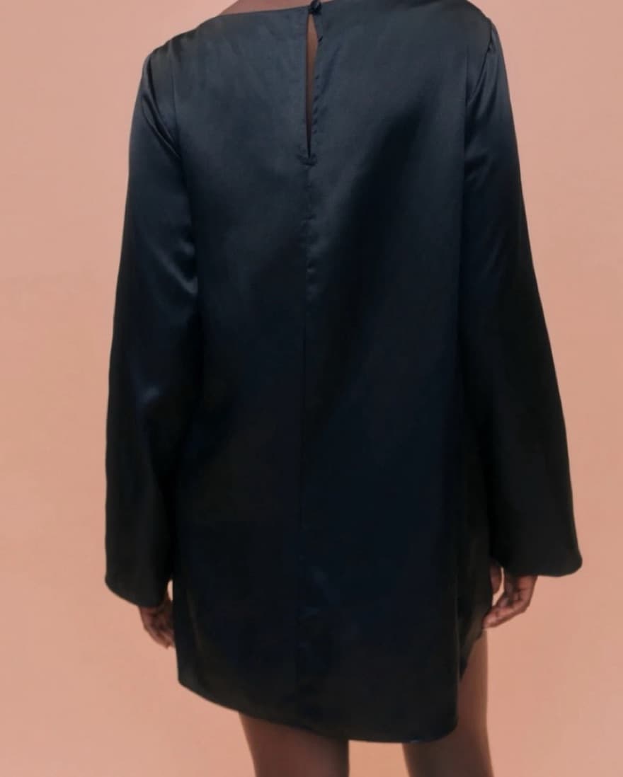 Reformation Silk Mini Dress - Image 3