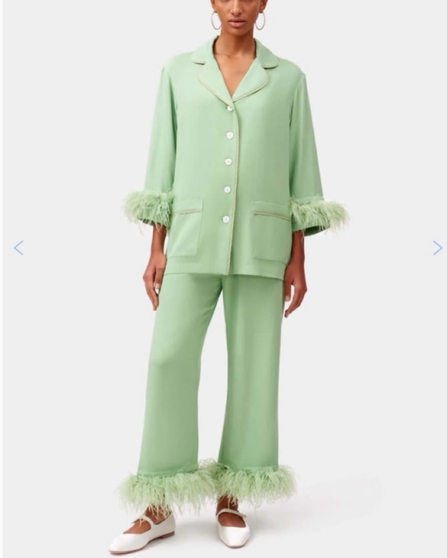 Sleeper Party Pajama Set In Mint - Image 2