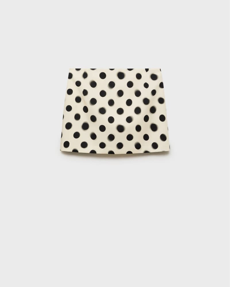 Polka-dot Satin Mini Skirt - Image 5