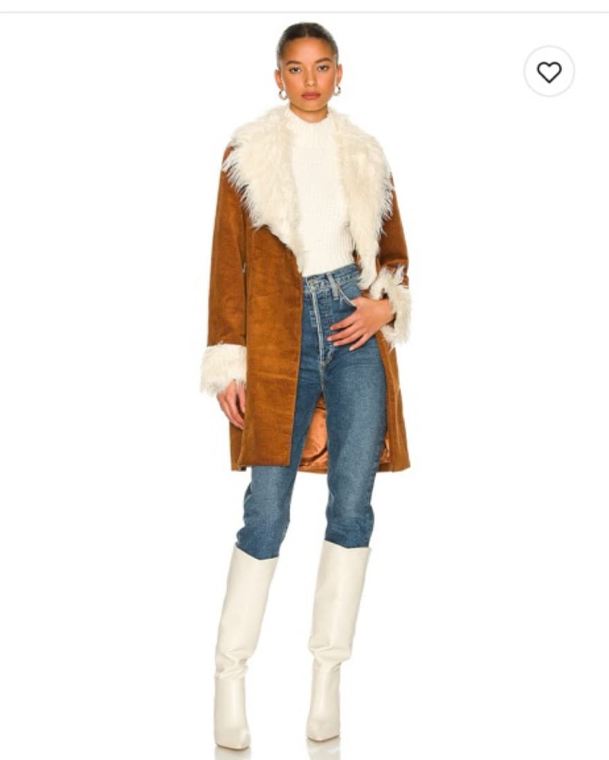 Brown Fur Lined Coat - Image 1