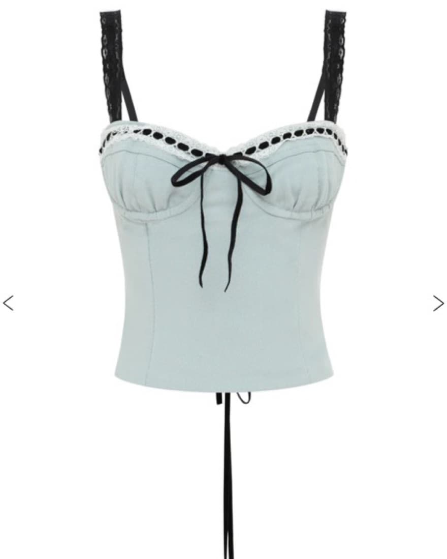 With jean Ryder Corset top Baby blue - Image 2