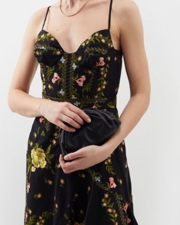 Erdem Black Floral Embroidered Dress - Image 2