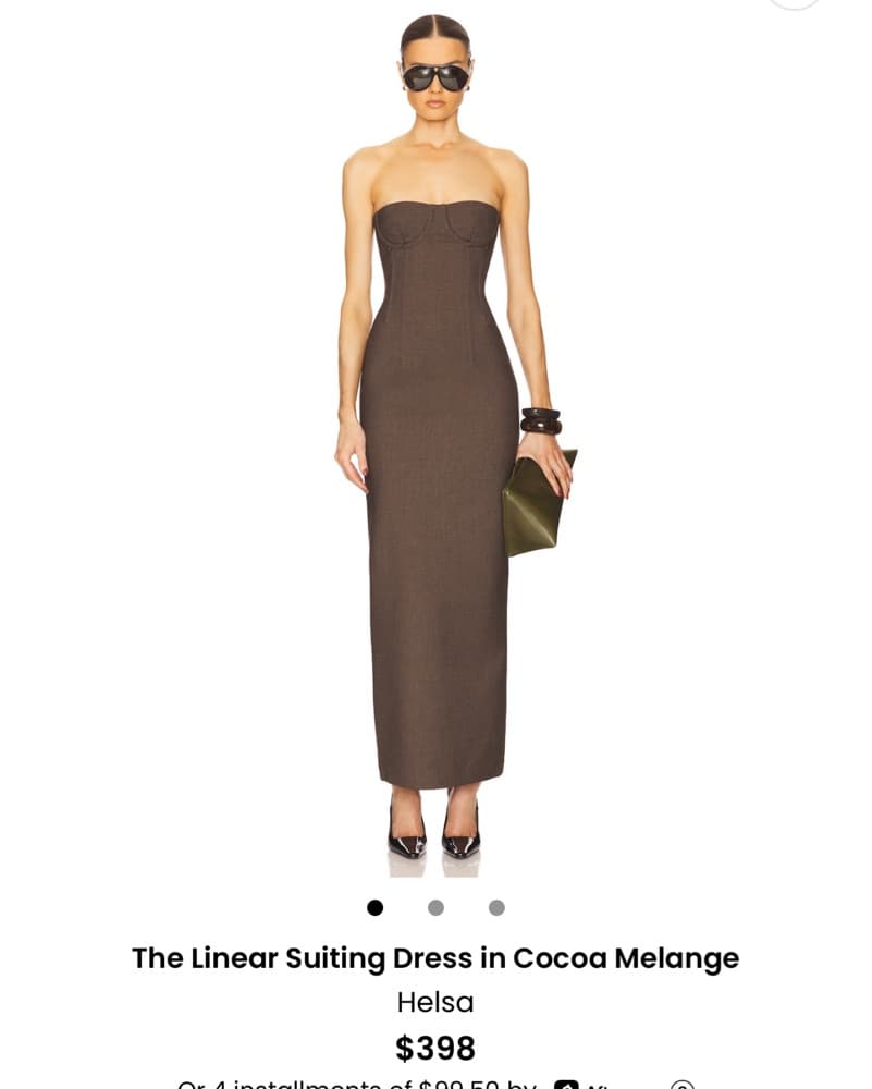 The Linear Suiting Dress In Cocoa Melang - Image 1