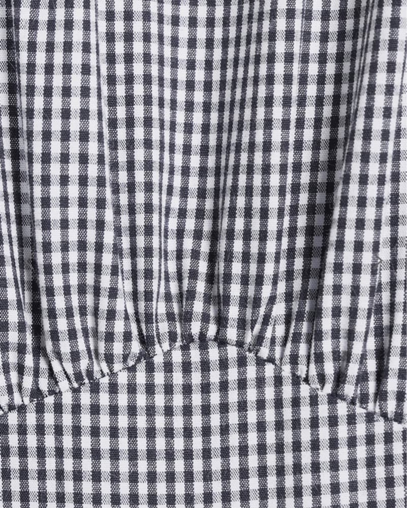 Gingham asymetric midi dress - Image 6