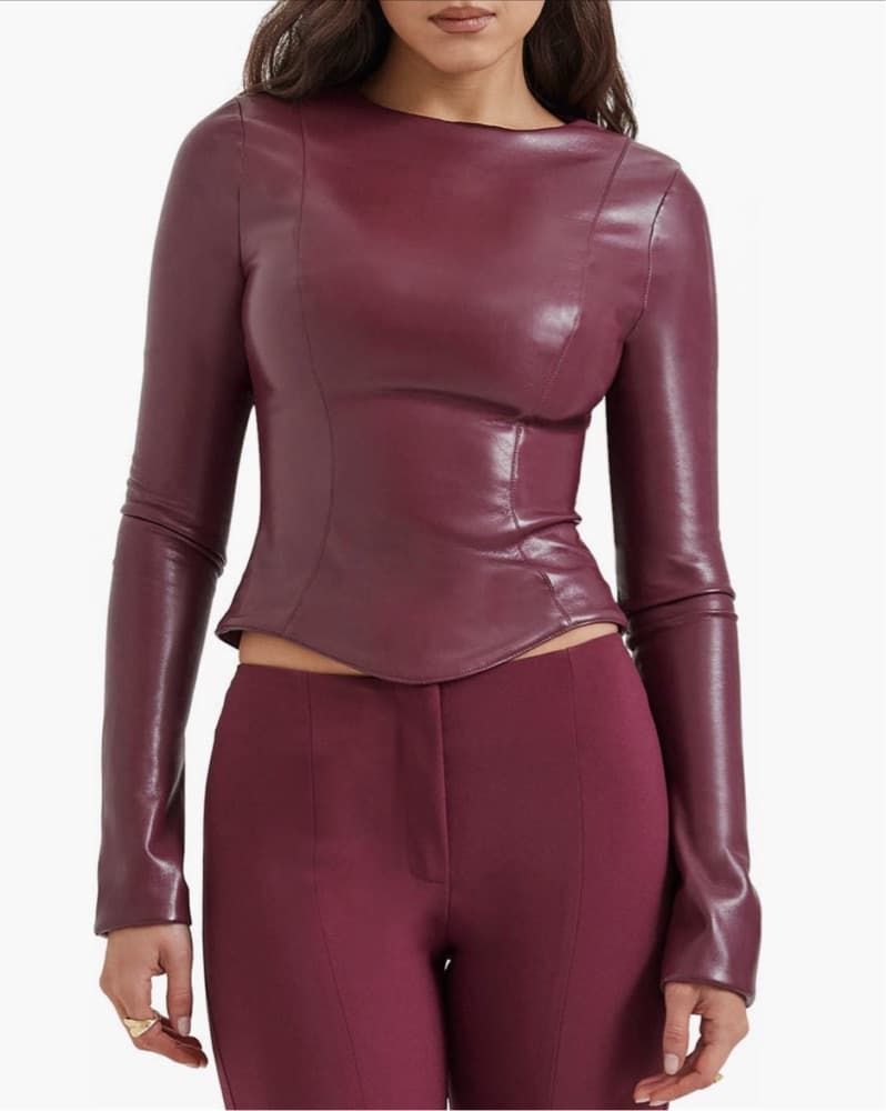 House Of CB Faux Leather Longsleeve - Image 3