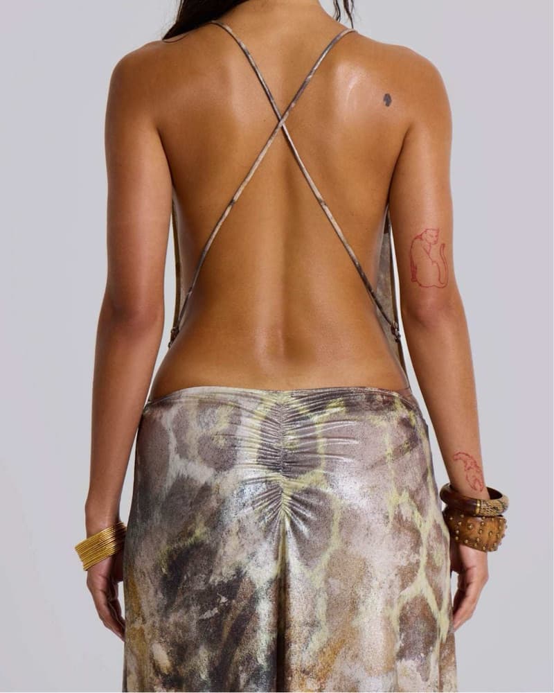Sedona Metallic Leopard Maxi Dress - Image 3