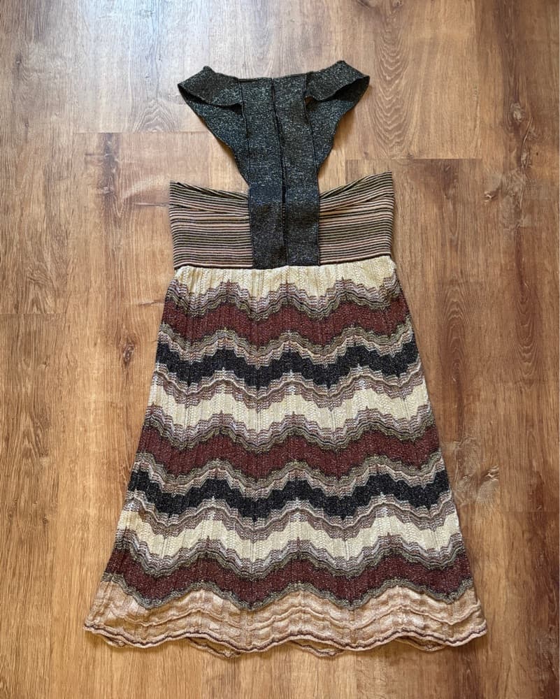 Missoni Knit Zig Zag Glitter Dress - Image 2