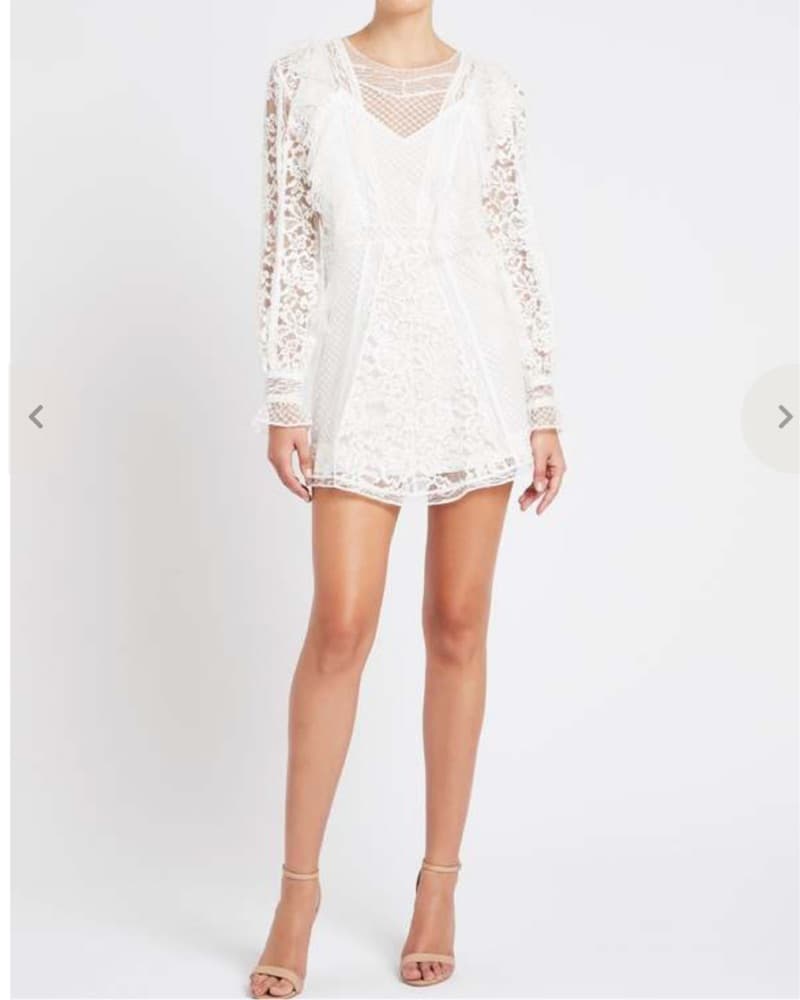 Iro White Lace Fergus Mini Dress - Image 4