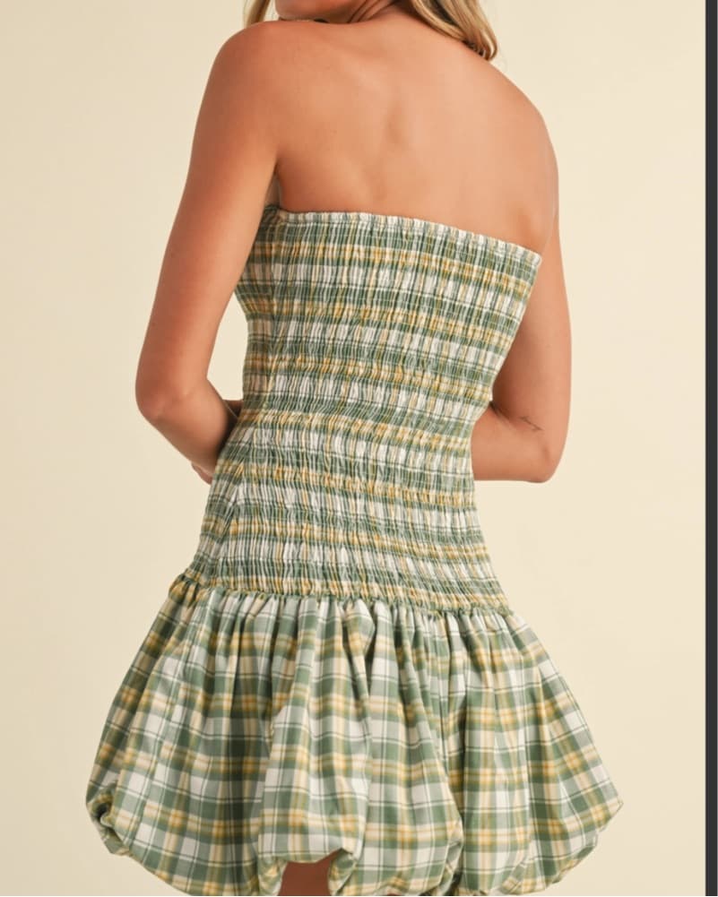 Chic Gingham Bubble Dress - Image 2