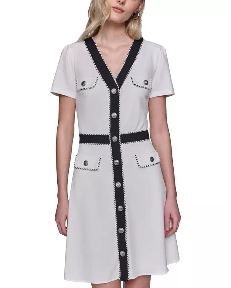 Karl Lagerfield Two Tone Mini Dress - Image 2
