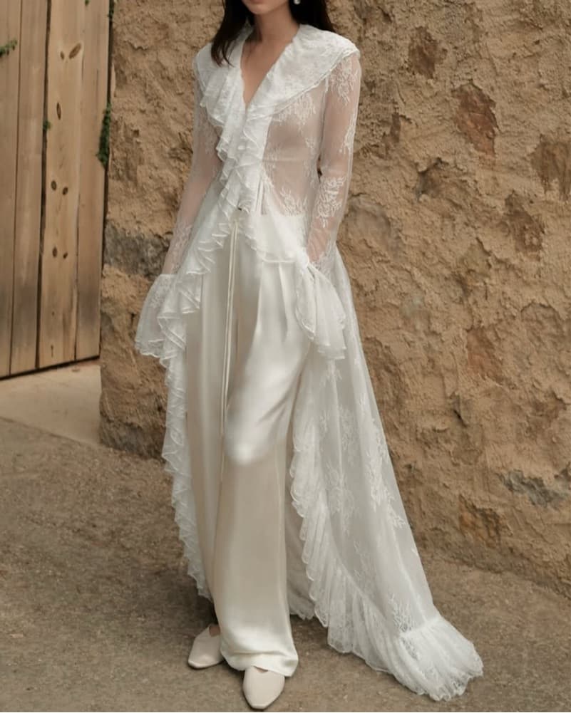 HUONG BOUTIQUE Lace Maxi Blouse - Image 1