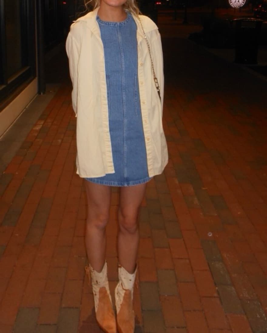 Abercrombie Denim Mini Dress XS - Image 3