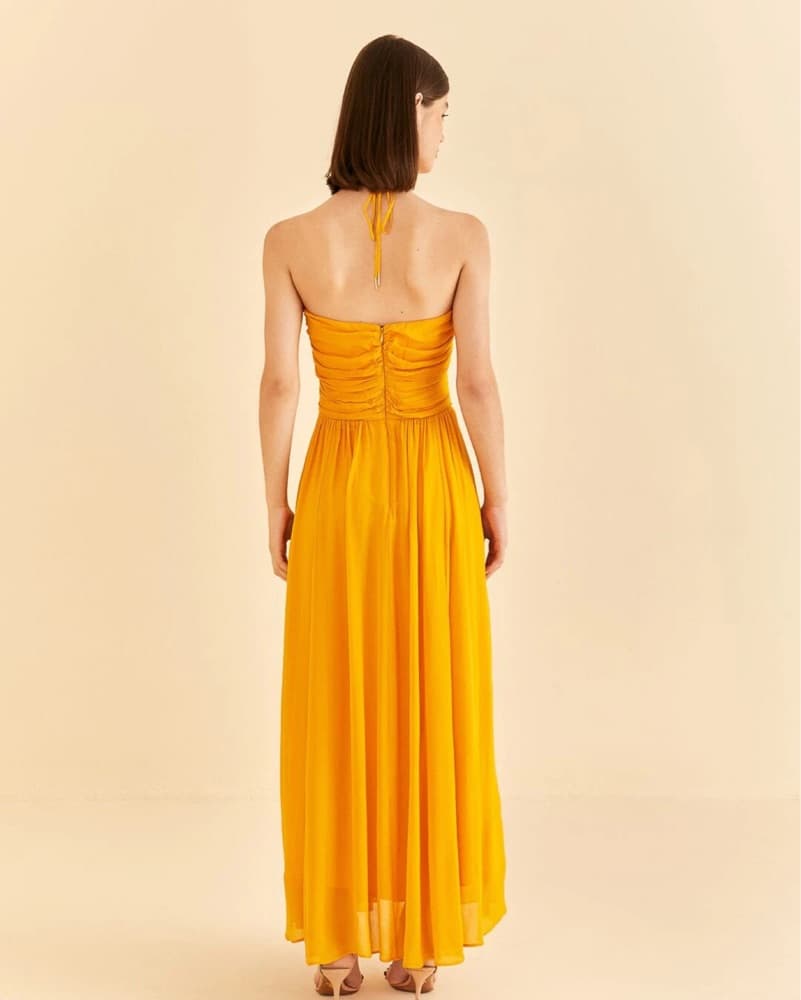 Farm Rio Gold Sun Dress - Image 5