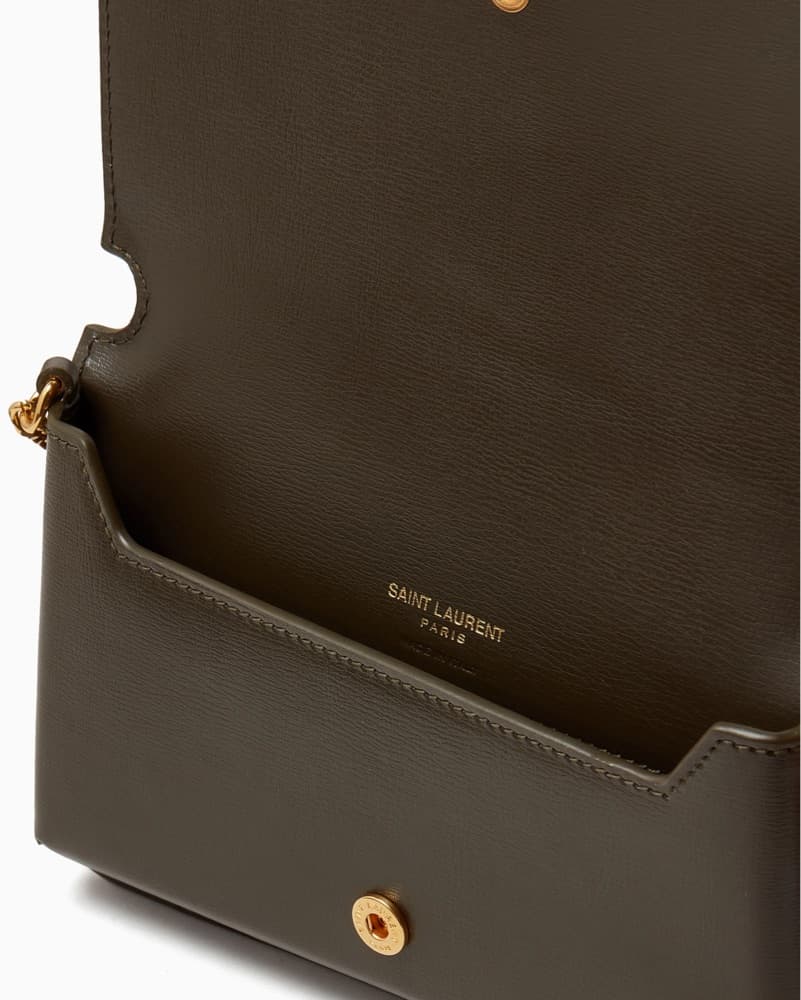 YSL Crossbody Bag Clutch In Brown - Image 3