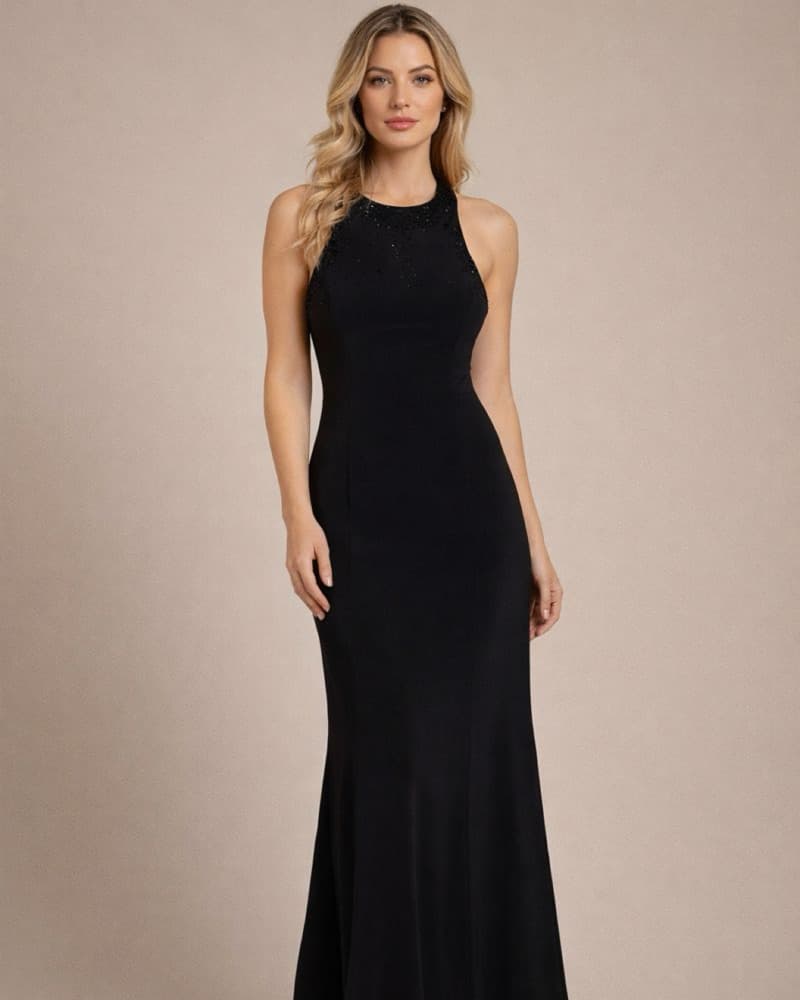 Stunning 100% Silk Vintage Sparkle Gown - Image 2