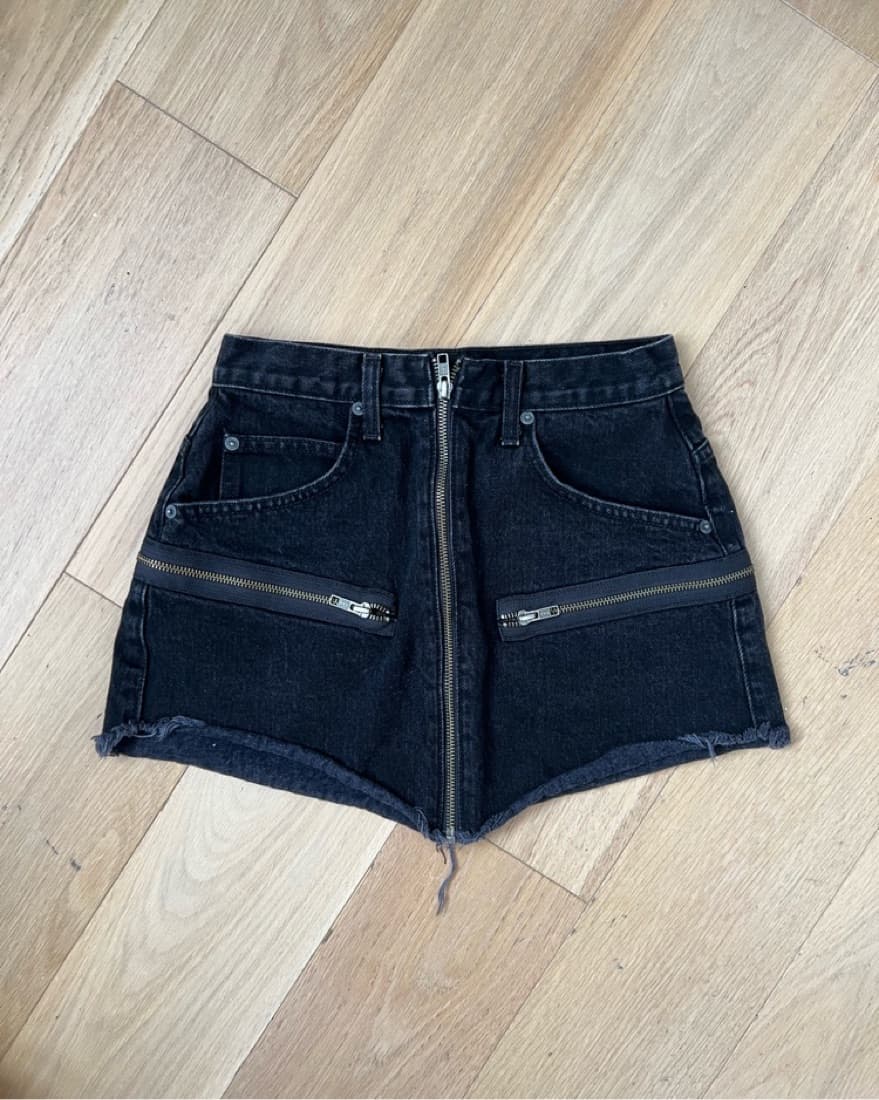Carmar Black Denim Mini Skirt - Image 1
