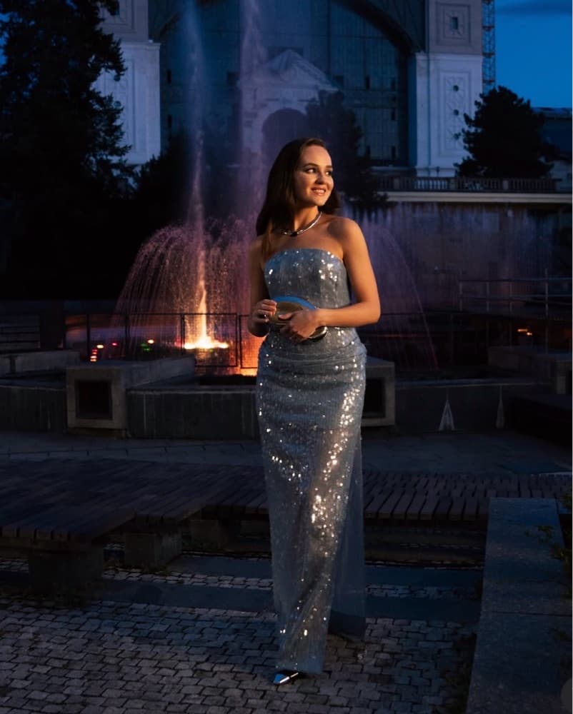 $1,050 Eveline Fully Beaded Maxi Dress - Image 2