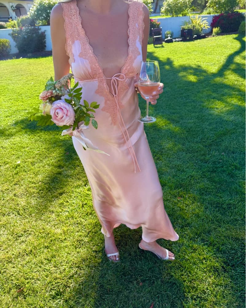 Rumoured Satin Maxi Dress - Image 2
