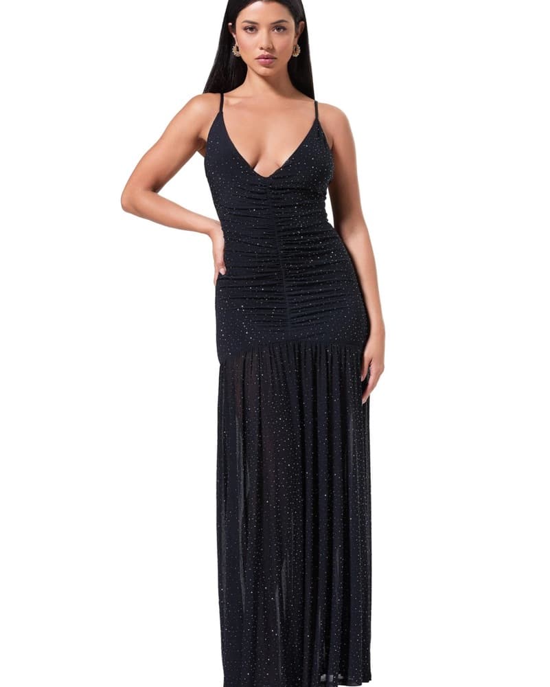AFRM Harlowe Zebra Rhinestone Dress - Image 1