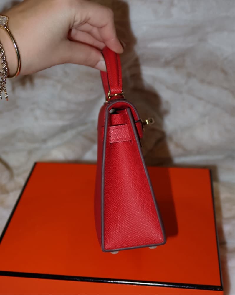 Hermes Mini Kelly Rouge Casaque - Image 4