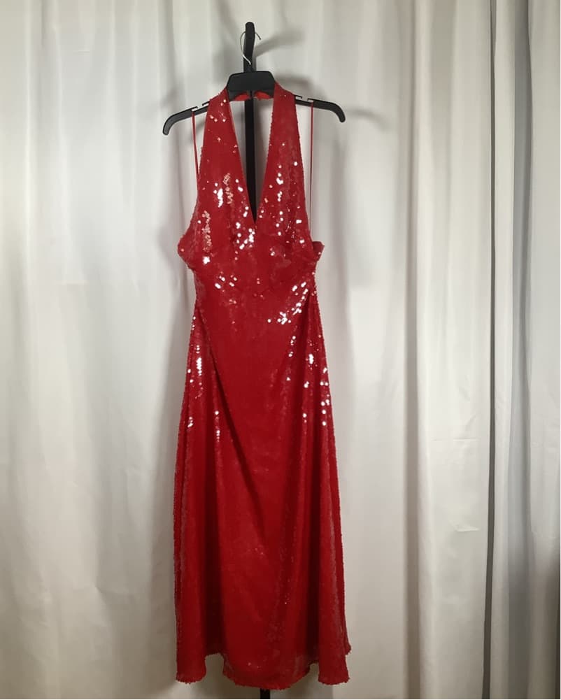 Bardot Red Sequin Backless Dress - NWT - Image 3
