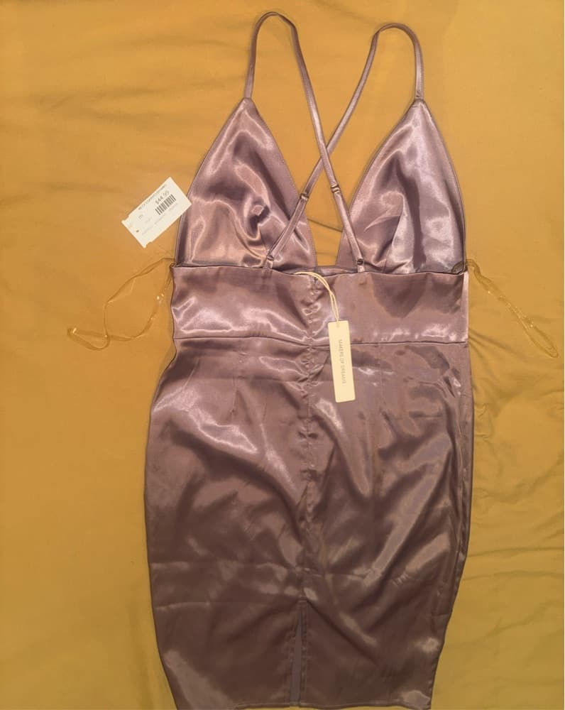 Makers Of Dreams Satin Purple Dress  - Image 2