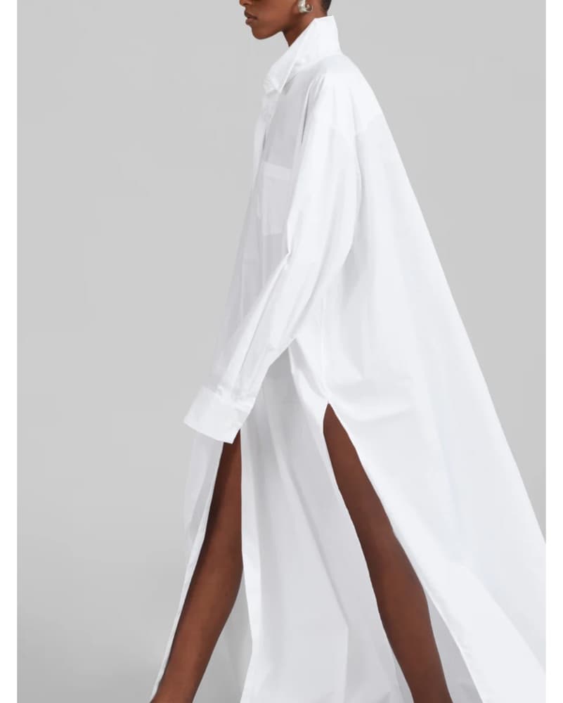 TFS Frankie Shop Avery Shirt Dress White - Image 5