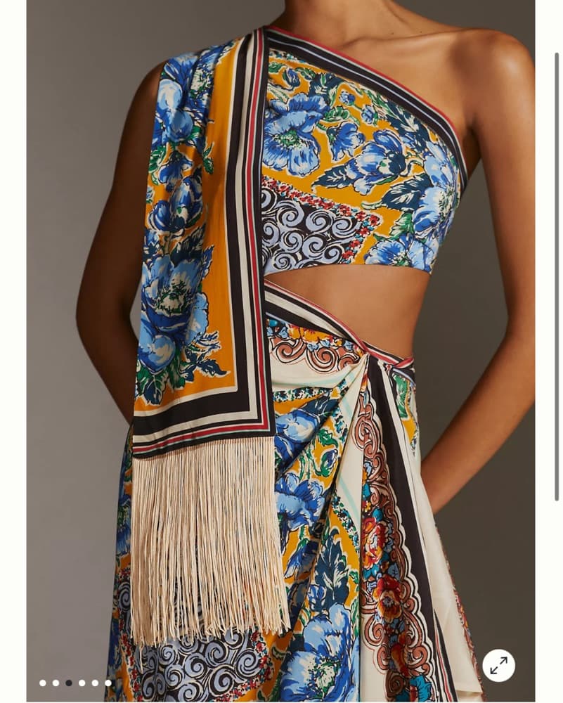 Anthropolgie Silk Cut Out Dress - Image 2