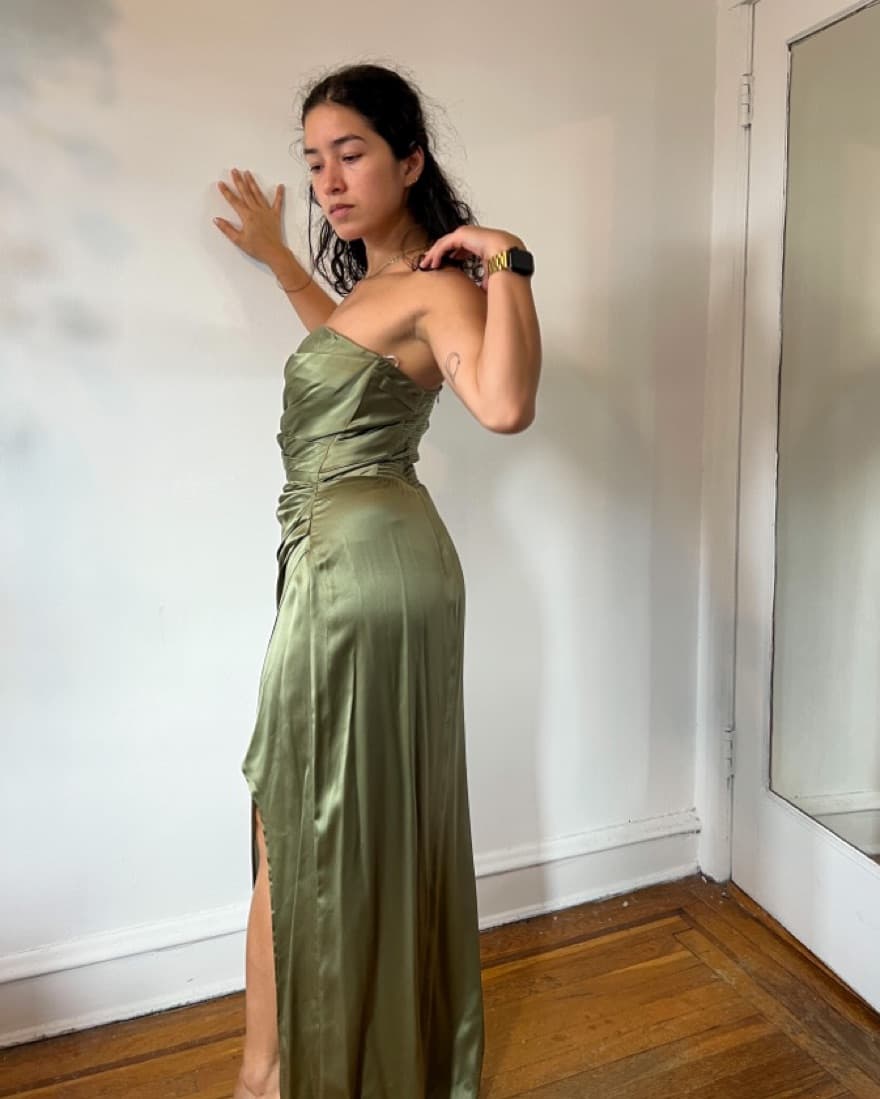 Green Reformation Dress - Image 3