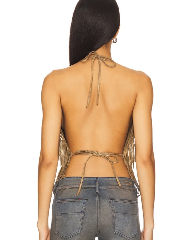 Understated Leather Halter Top - Image 3