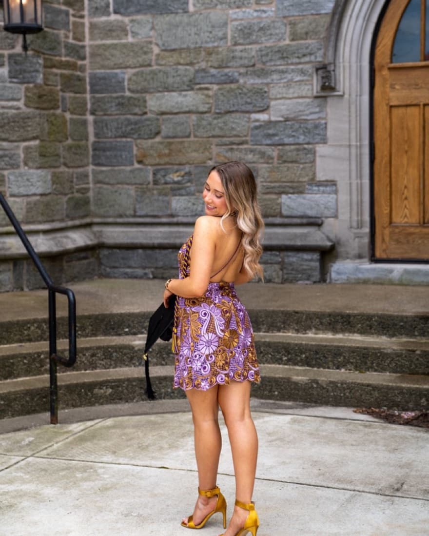 Anthropologie Printed Halter Mini Dress - Image 3