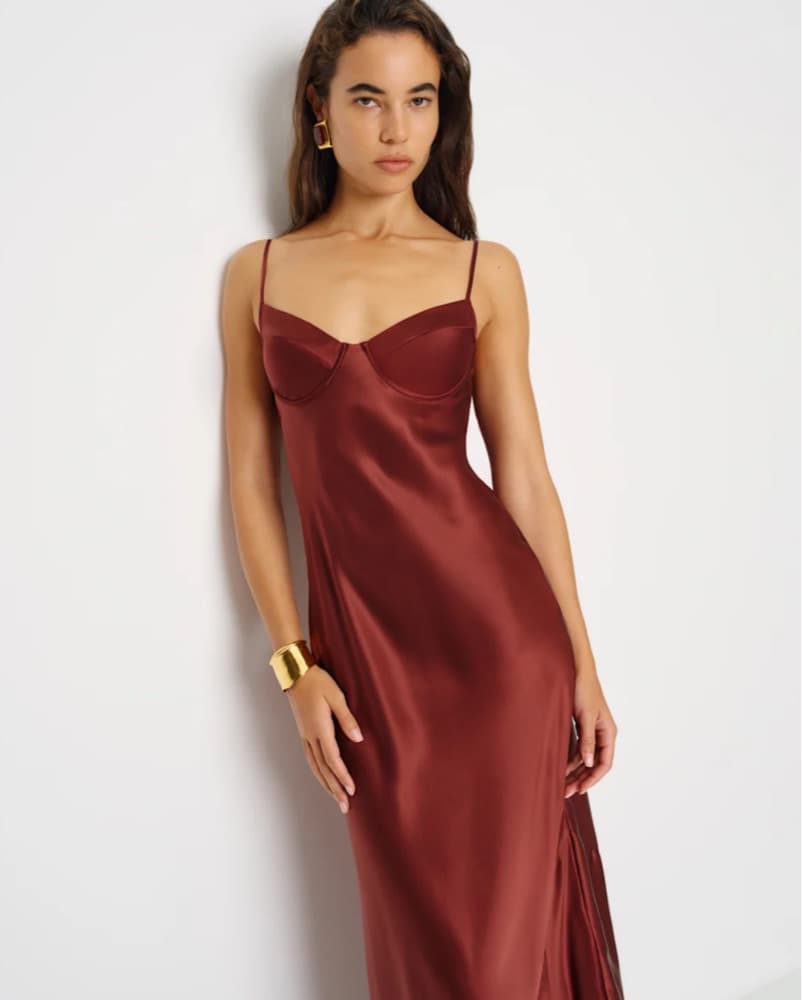 Reformation Neva Silk Maxi Dress - Image 2