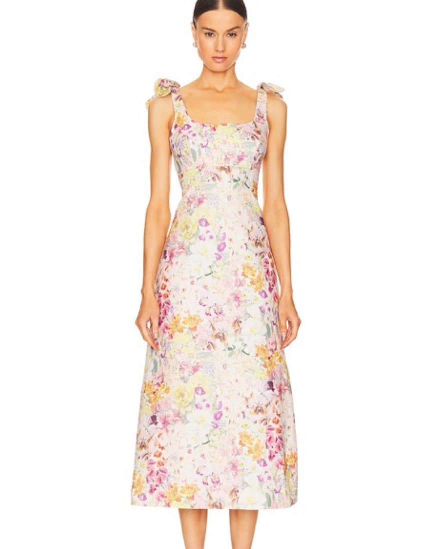 Zimmermann Harmoney Midi Dress In Garden - Image 2