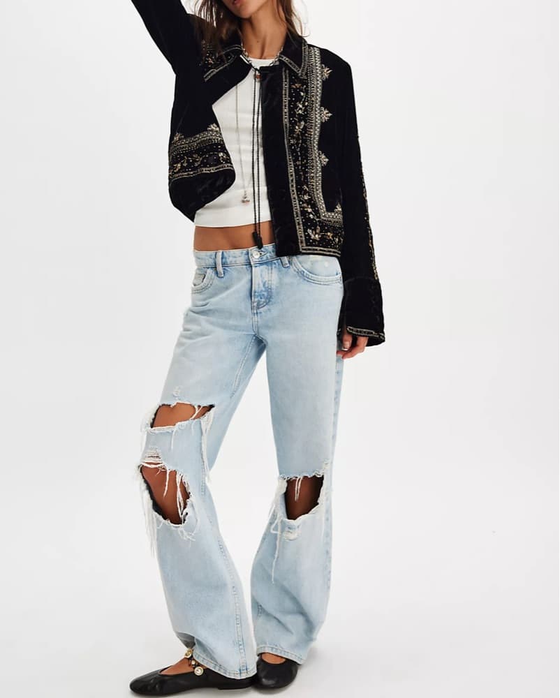 Maxxie Embellished Velvet Jacket - Image 5