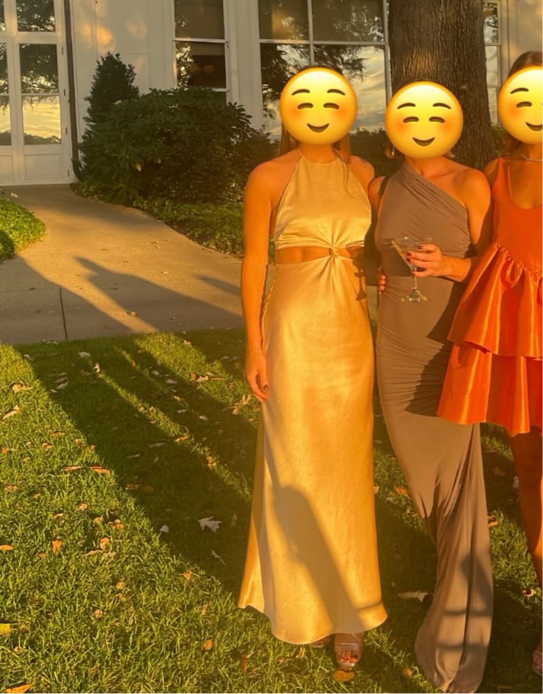 Carrie Halter Gold Cut Out Maxi Twist - Image 3