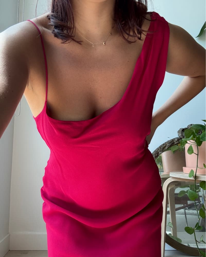 Hot Pink Reformation Slip Dress - Image 1