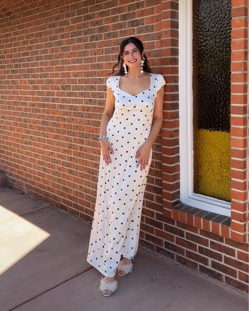 Revolve White Polka Dot Maxi Dress - Image 2