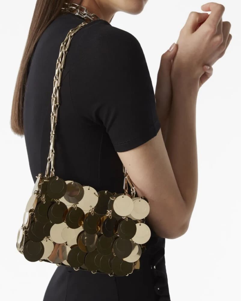 Rabanne Gold Sequin Bag - Image 2
