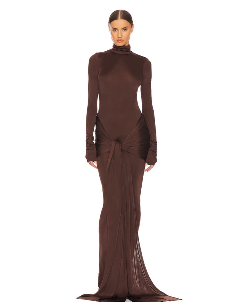 Helsa Slinky Jersey Sarong Maxi Dress - Image 1